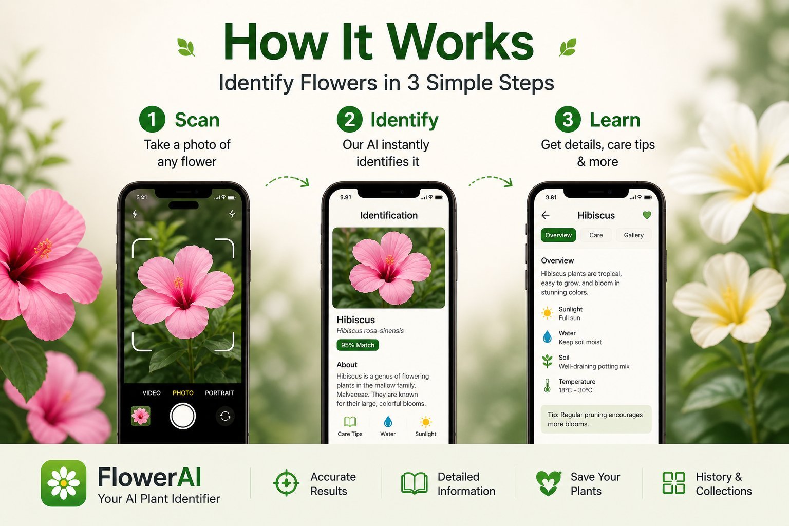 How to identify flowers by photo — scan, identify, learn